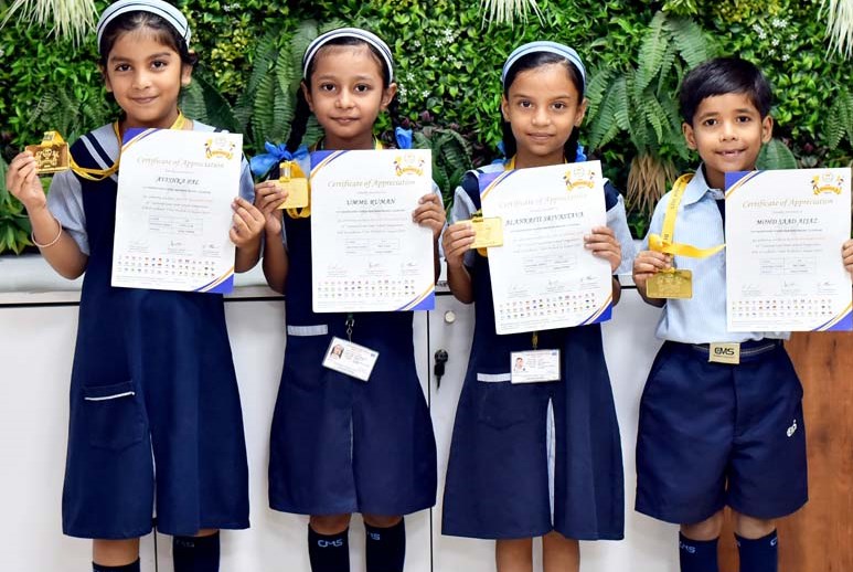CMS students grab four Gold Medals in national level BOB contest